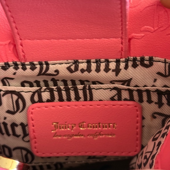 Juicy Couture All About That Bling Mini Tote Barbie Pink Lemonade Crossbody Y2K - Picture 8 of 11